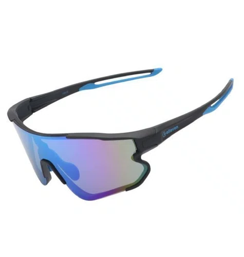 OCULOS CICLISMO EL54 LENTE POLICARBONATO COLORS UV400 PRETO/AZUL