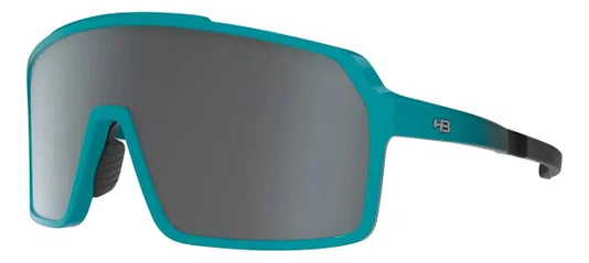 Oculos De Ciclismo Hb Grinder M Turquoise Black Silver Espelhado