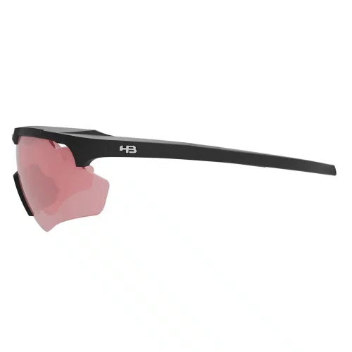 Oculos De Ciclismo Hb Shield Comp 2.0 Matte Black Amber