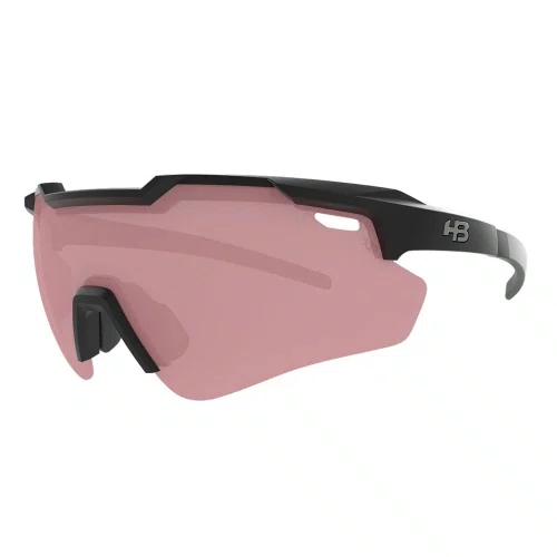 Oculos De Ciclismo Hb Shield Evo 2.0 Matte Black Amber
