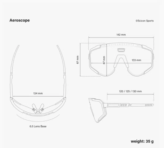 OCULOS SCICON AEROSCOPE PRETO LENTE PRATA