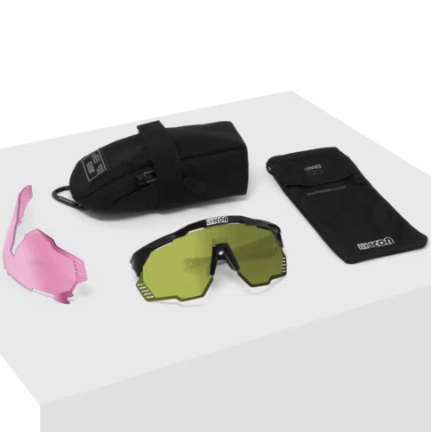 OCULOS SCICON AEROSHADE KUNKEN PRETO LENTE VERDE