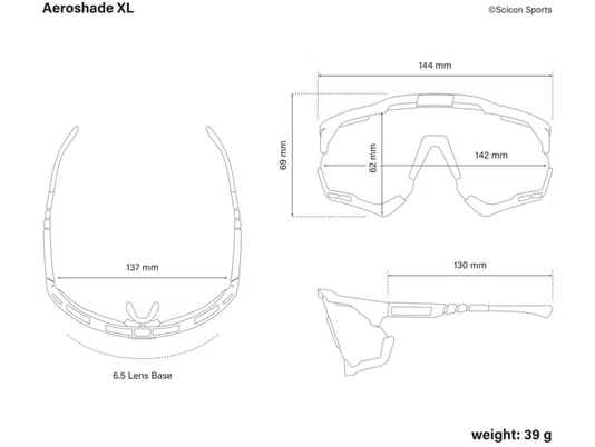 OCULOS SCICON AEROSHADE XL PRETO LENTE AZUL