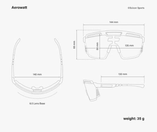 OCULOS SCICON AEROWATT PRETO LENTE AZUL