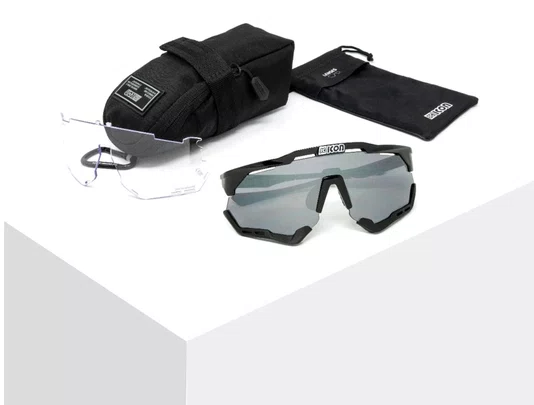OCULOS SCICON AEROSHADE XL CARBONO LENTE PRATA