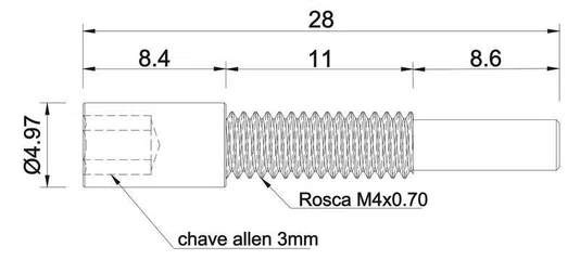 PARAFUSO TITÂNIO P/ FIXAÇÃO DA ALAVANCA DO  SHIFTER SRAM AXS