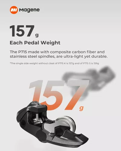 Pedal Magene P715 C/ Medidor de Potencia Padrão Shimano