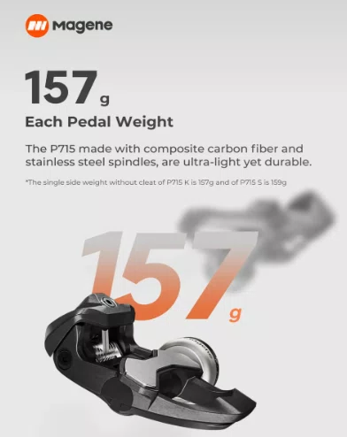 Pedal Magene P715 C/ Medidor de Potencia Padrão Look