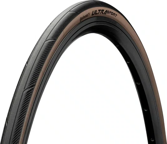 Pneu Continental Ultra Sport III 700x28 Preto C/ Marrom Kevlar