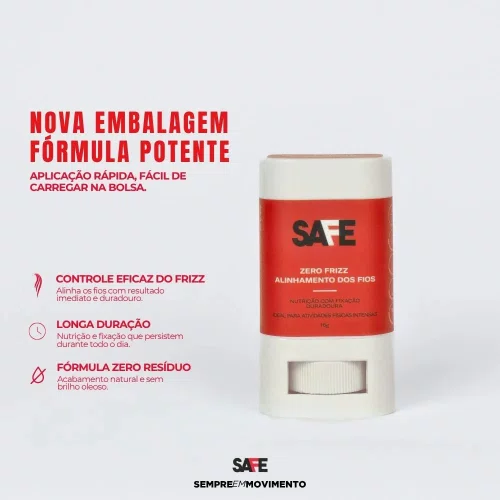 Safe Runners Zero Frizz Stick Fixador Para Cabelo 16g