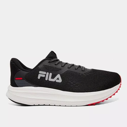 TENIS FILA FASTNESS MASCULINO PRETO/CINZA/VERMELHO