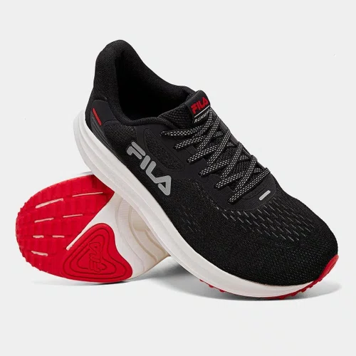 TENIS FILA FASTNESS MASCULINO PRETO/CINZA/VERMELHO