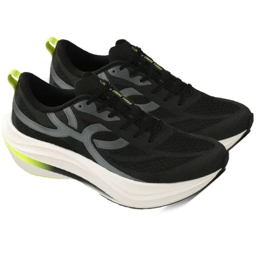 TENIS OLYMPIKUS CORRE TURBO PRETO/LIMAO