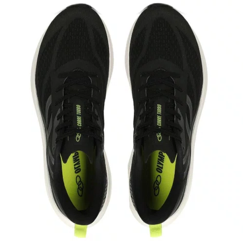 TENIS OLYMPIKUS CORRE TURBO PRETO/LIMAO