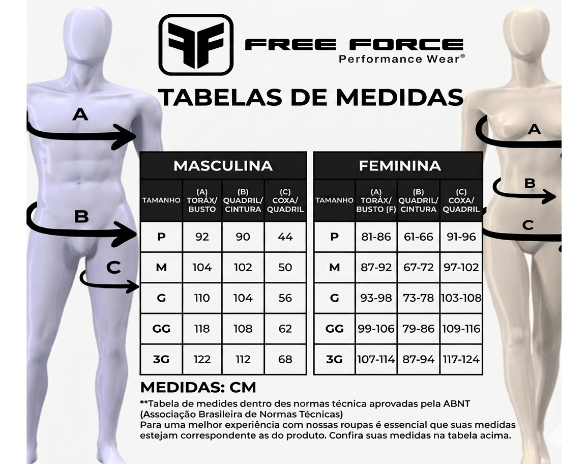 BRETELLE FREE FORCE MASCULINO ENDURANCE PRETO