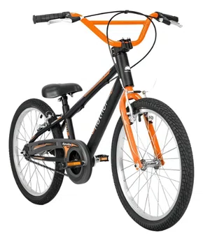 BICICLETA INFANTIL NATHOR APOLLO PRETA/LARANJA ARO 20