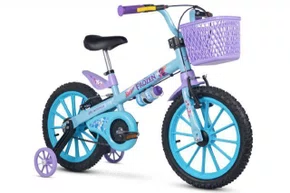BICICLETA NATHOR ARO 16 FROZEN AZUL/VIOLETA