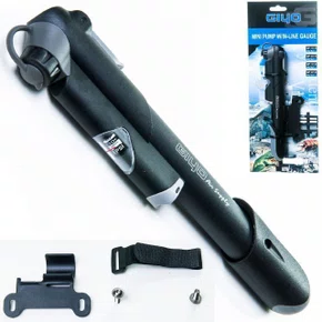 BOMBA DE AR GIYO MINI PUMP GP61 C/MANOMETRO TELESCOPICA