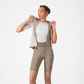 Bretelle Ciclismo Castelli Espresso 2 Feminino - Bege