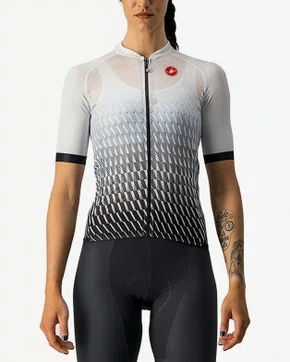 Camisa Ciclismo Castelli Feminino Climber's 2.0 Branco/Preto