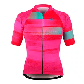 Camisa Ciclismo Free Force Feminina Basic Spring Rosa/Salmao