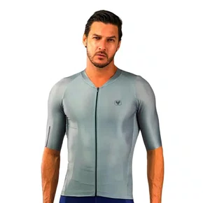Camisa Ciclismo Free Force Masculina Training Gray Cinza
