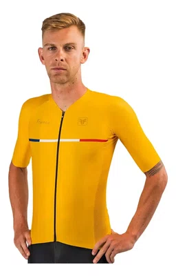 Camisa Ciclismo Free Force Masculina Training Tour Amarela