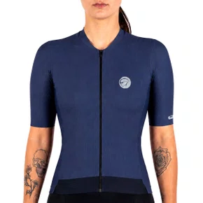 Camisa de Ciclismo Mauro Ribeiro Fiber 2.0 Feminina Azul
