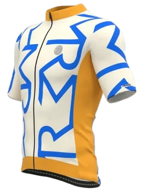Camisa Ciclismo Mauro Ribeiro Masculina Identite Branca/Amarelo
