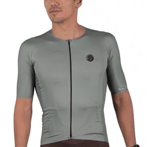 Camisa Ciclismo Mauro Ribeiro Masculino Linea Cinza Chumbo