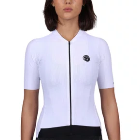 Camisa de Ciclismo Mauro Ribeiro Fiber 2.0 Feminina Branca
