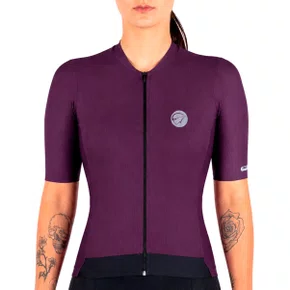 Camisa de Ciclismo Mauro Ribeiro Fiber 2.0 Feminina Roxo