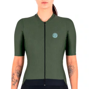 Camisa de Ciclismo Mauro Ribeiro Fiber 2.0 Feminina Verde