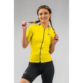 Camiseta Ciclismo Free Force Feminina Start All Fit Lemon Amarela