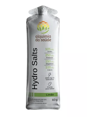 Repositor de Eletrólitos Hydro Salts Sachê 60g Sabor Limão Alquimia da Saúde