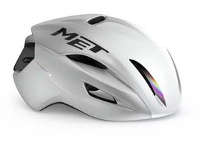 CAPACETE MET ROAD MANTA MIPS BRANCO HOLOGRÁFICO