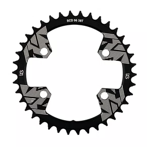 Coroa Ictus BCD 96 Assimetrica 38T - Compatível Shimano