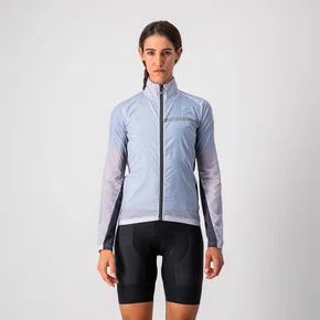 Jaqueta Castelli Corta Vento Feminino Squadra Stretch Prata