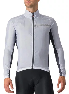 Jaqueta Castelli Corta Vento Masculino Squadra Stretch Prata