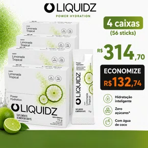 KIT 56 UNIDADES Liquidz Limonada Tropical - Repositor de Eletrólitos