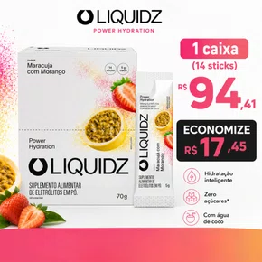 14 Sachês LIQUIDZ Eletrólitos Maracuja com Morango