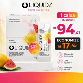 14 Sachês LIQUIDZ Eletrólitos Melancia Com Limao Siciliano