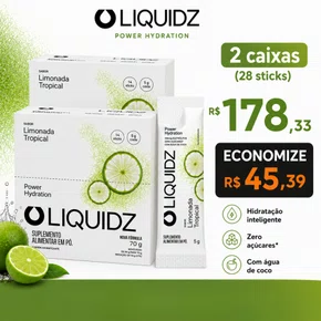 KIT COM 28 UNIDADES Liquidz Limonada Tropical - Repositor de Eletrólitos