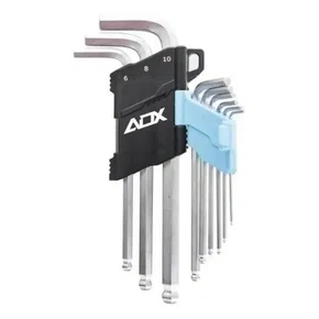 Kit 9 Ferramentas Chave Allen Adx - 9 Peças 1,5 A 10mm Cromo