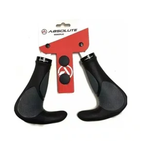 Manopla Para Bike Absolute Eg3 Preto/Cinza Borracha
