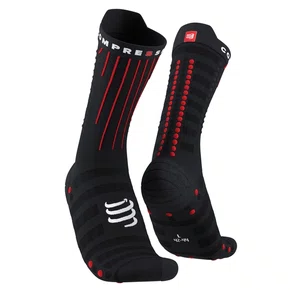 Meia De Compressao Cano Medio V4.0 Aero Socks Preto/Vermelho