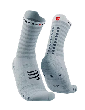 Meia de Compressao P/Corrida V4 UltraLight Cano Medio Branco