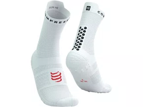 Meia de Compressao Para Corrida Cano Médio V4 Branco/Preto