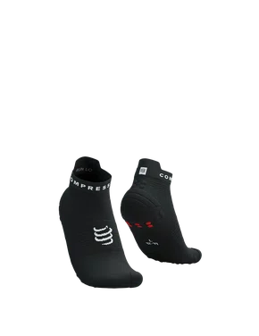 Meia de Compressao Para Corrida Cano Curto V4 Preto/Branco