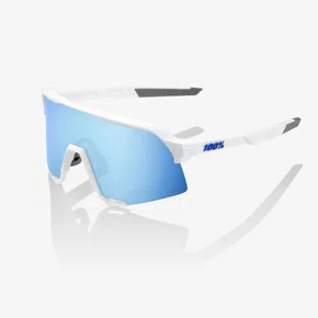OCULOS 100% S3 MATTE WHITE HIPER BLUE MIRROR LENS